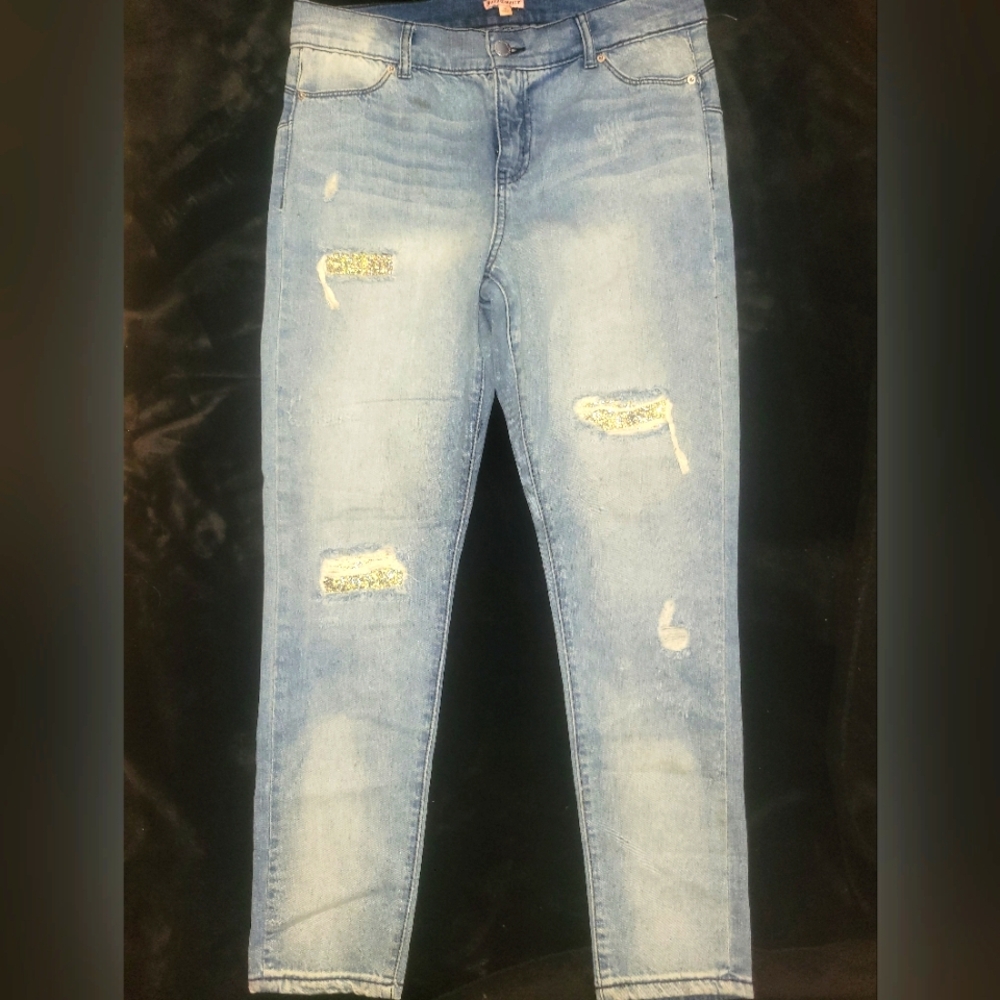 Women's Blue Distressed Jeans